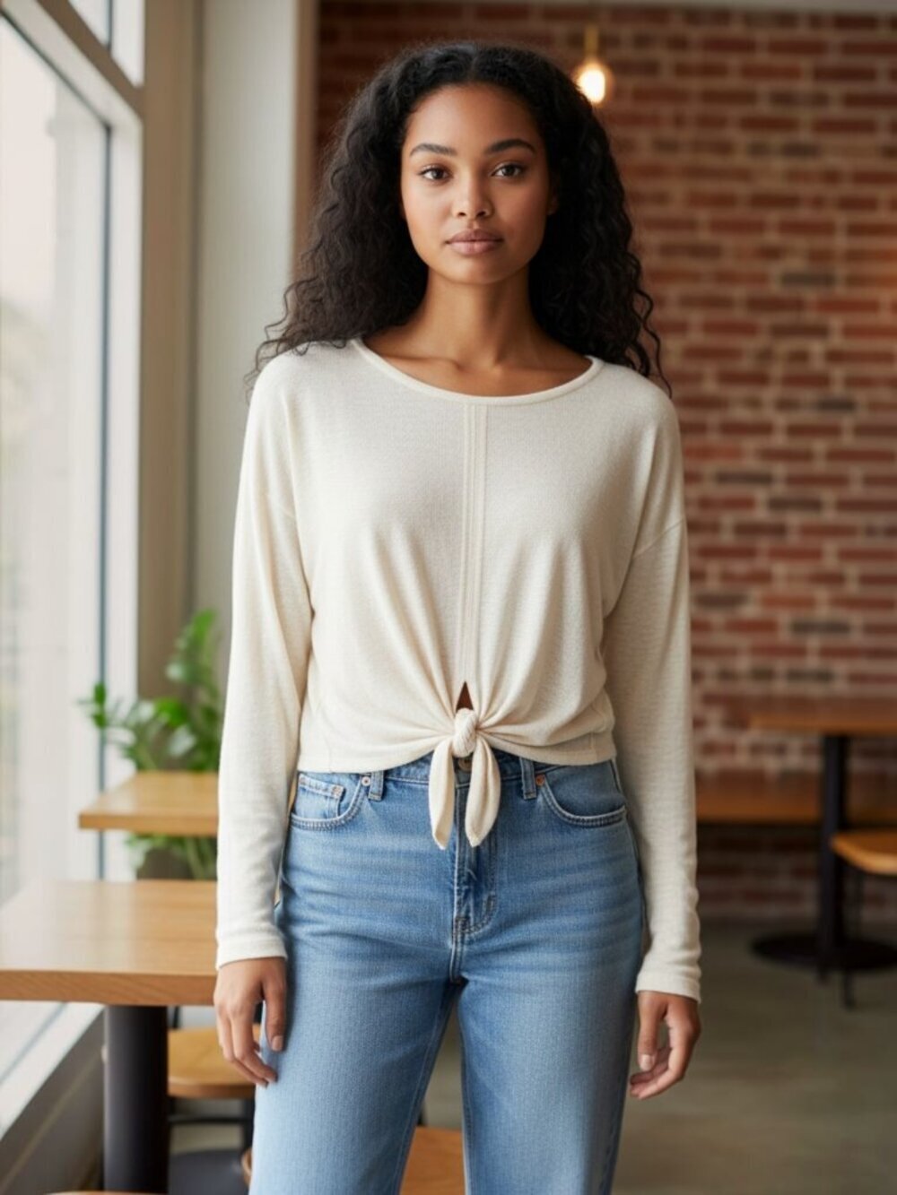 Barefoot Dreams Sweater S Womens Ivory Cozychic Ultra Lite Long Sleeve Crew Neck